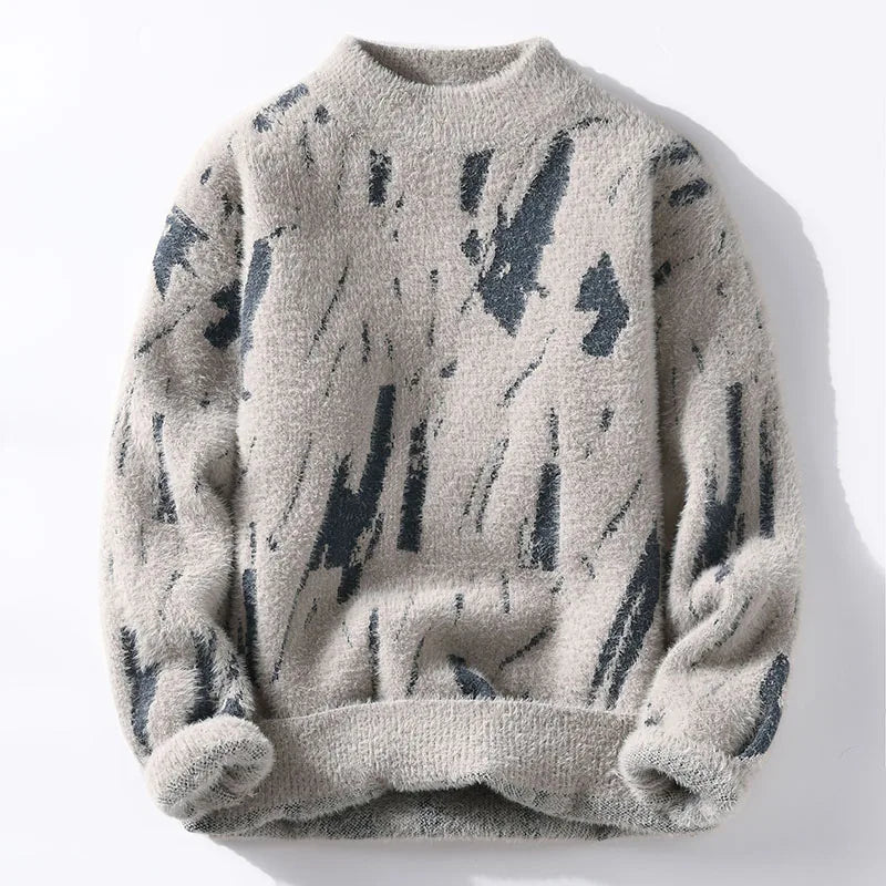 Levi | Stylish Abstract Print Sweater