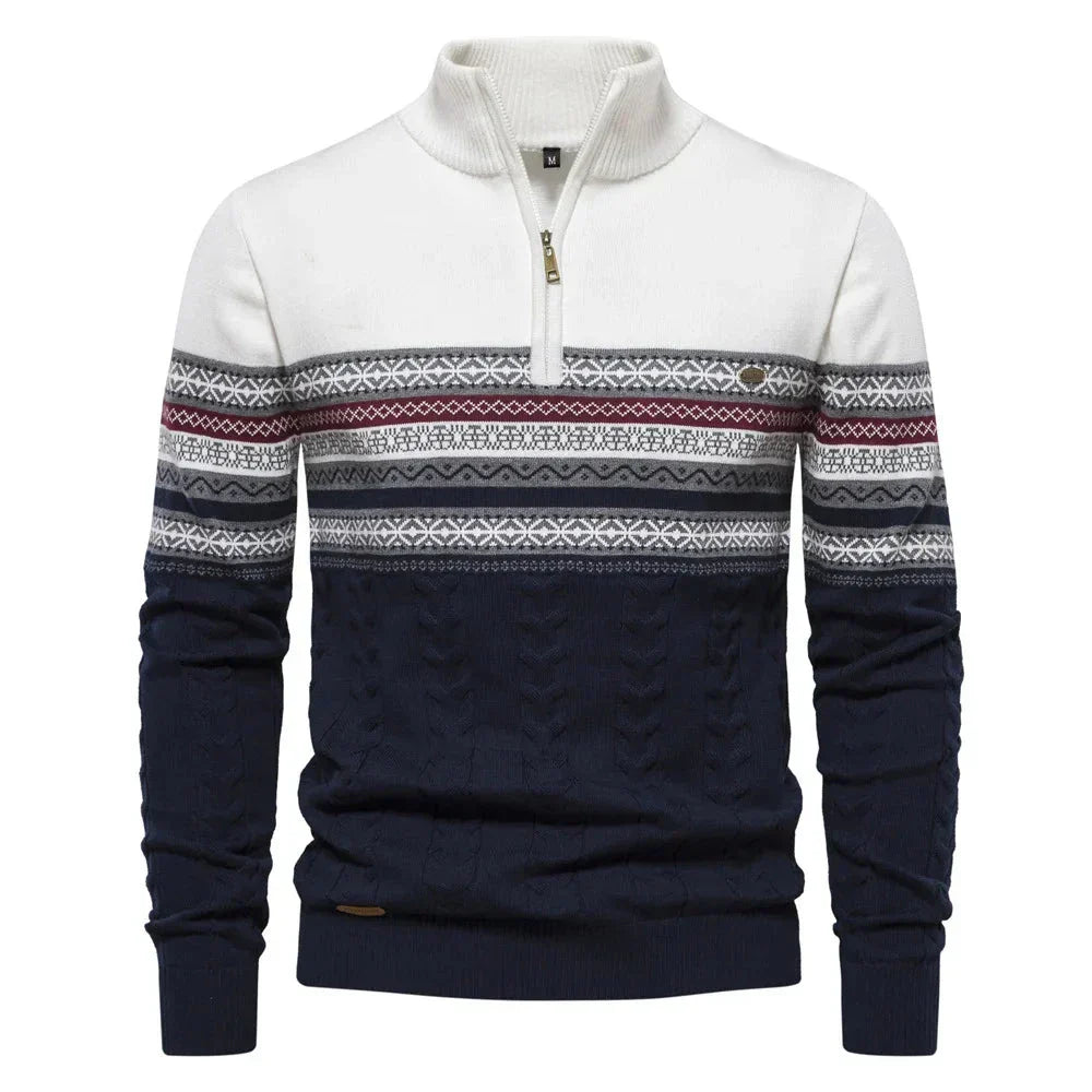 Erik ™ | Nordic-Inspired Half-Zip Sweater with Cable Knit