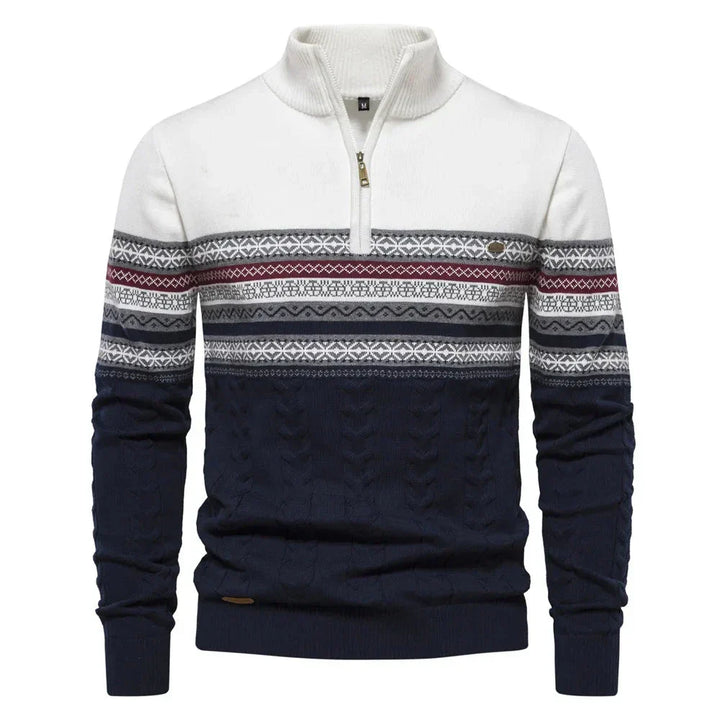 Erik ™ | Nordic-Inspired Half-Zip Sweater with Cable Knit