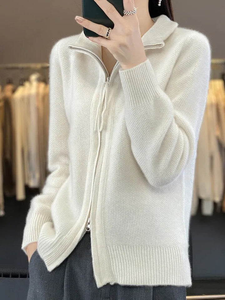 Beate Komfortabel Lynlås Cardigan