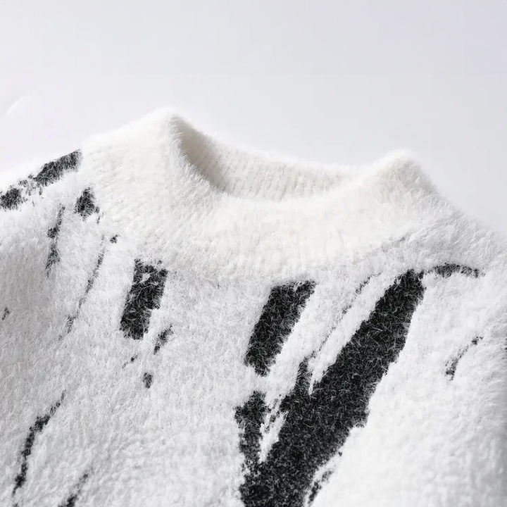 Levi | Stylish Abstract Print Sweater