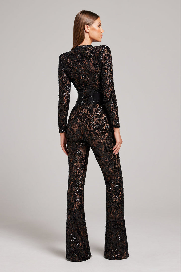 Elegant jumpsuit med blonder