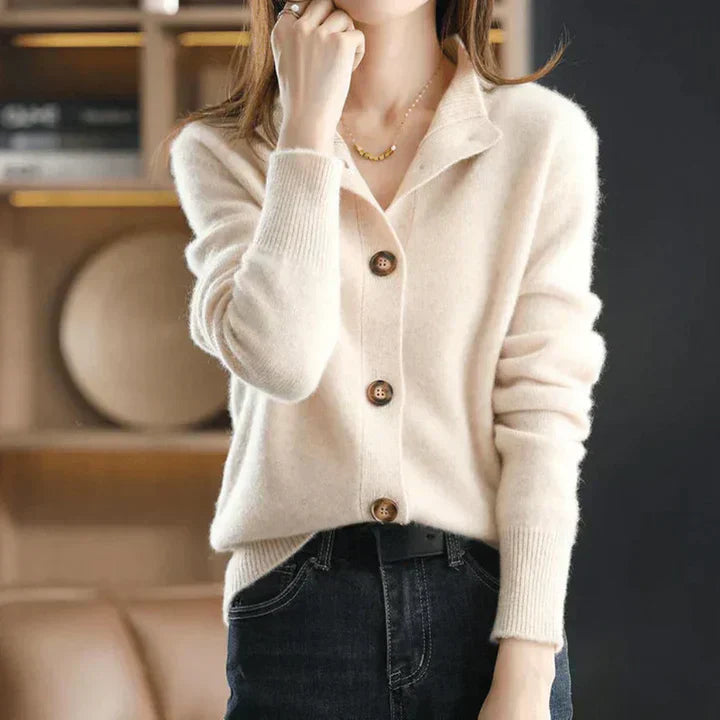 Lene Cozy Knap-Op Cardigan