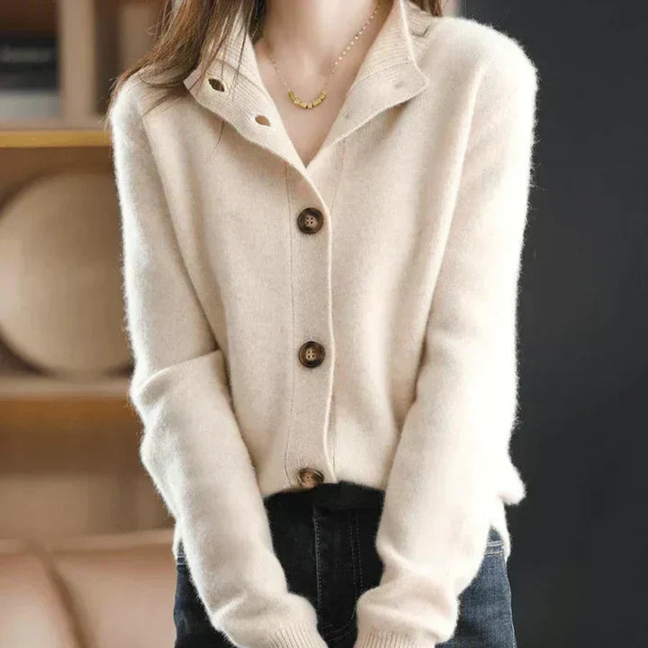 Lene Cozy Knap-Op Cardigan