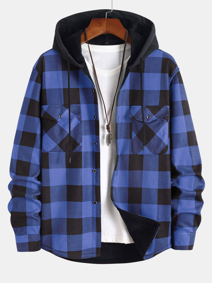 William| Flannel Fleece Lined Hooded Shirt