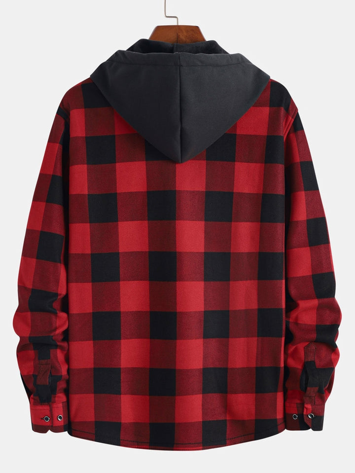 William| Flannel Fleece Lined Hooded Shirt