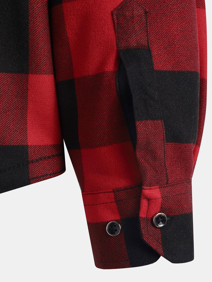 William| Flannel Fleece Lined Hooded Shirt